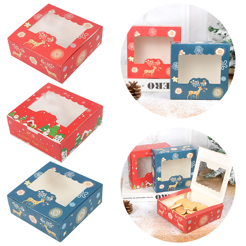 10/5Pcs Christmas Cookie Box w - Chocolate Snack 评论和价格