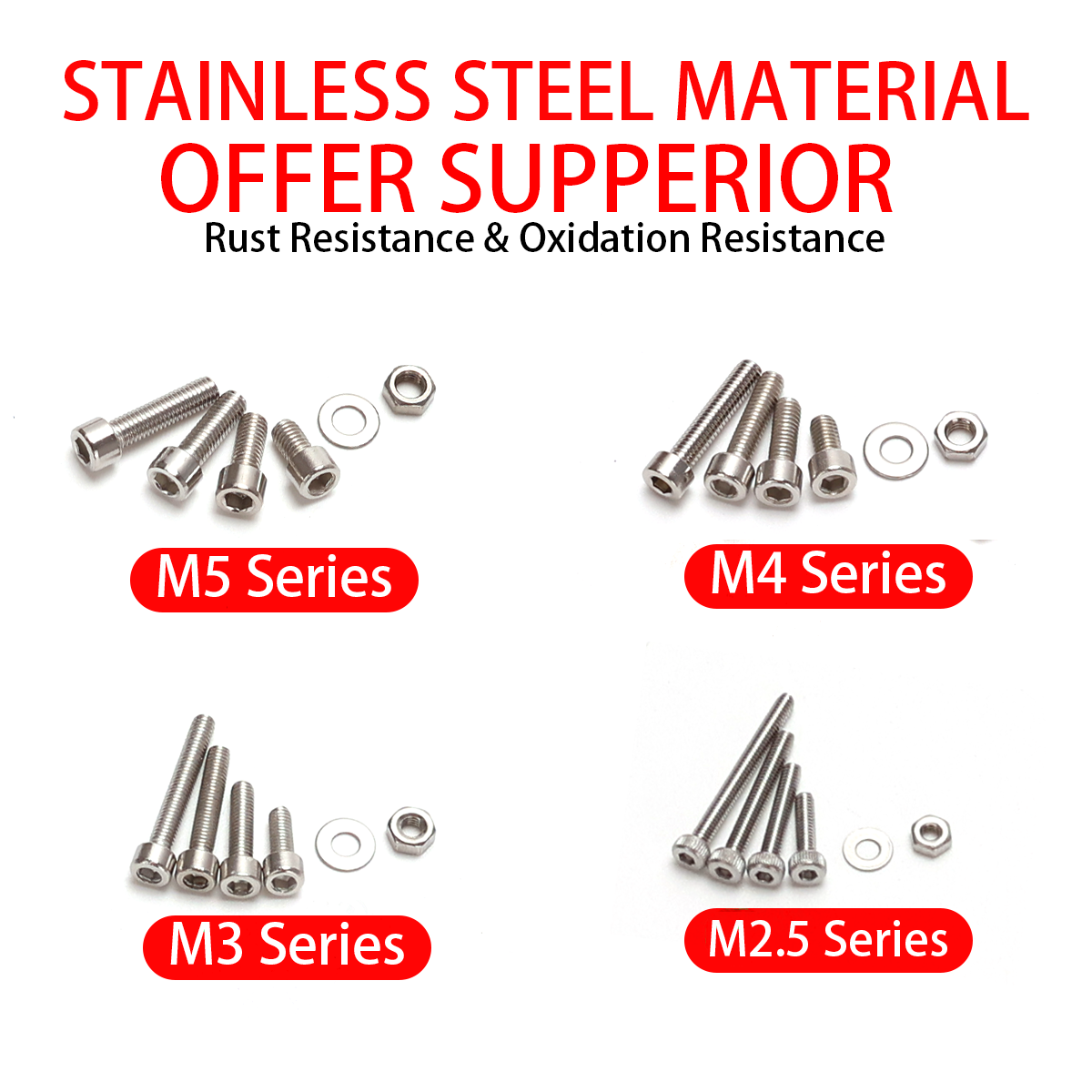 880 pcs Stainless Steel Intern - Nuts Mix 评论和价格