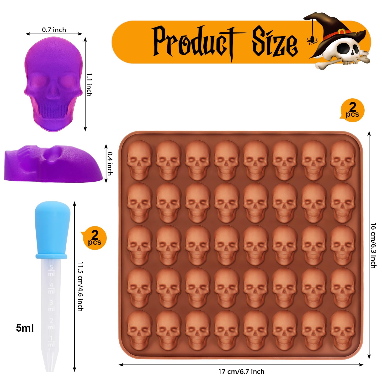 1-2 Pack Mini Skull Gummie Cho - Gummy Candy 评论和价格