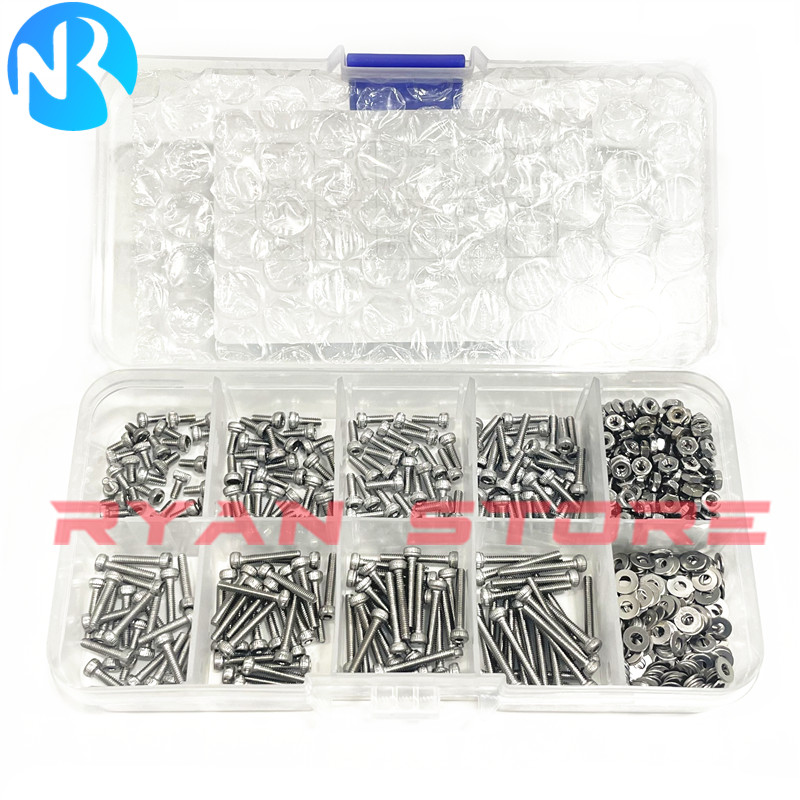 1 Box/660PCS M2*4 5 6 8 14 16M - Nuts Mix 评论和价格
