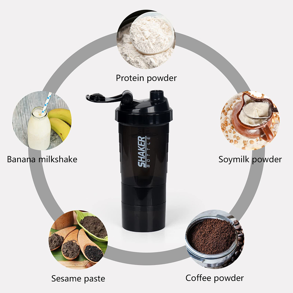 3 Layers Shaker Protein Bottle - Protein Bar 评论和价格