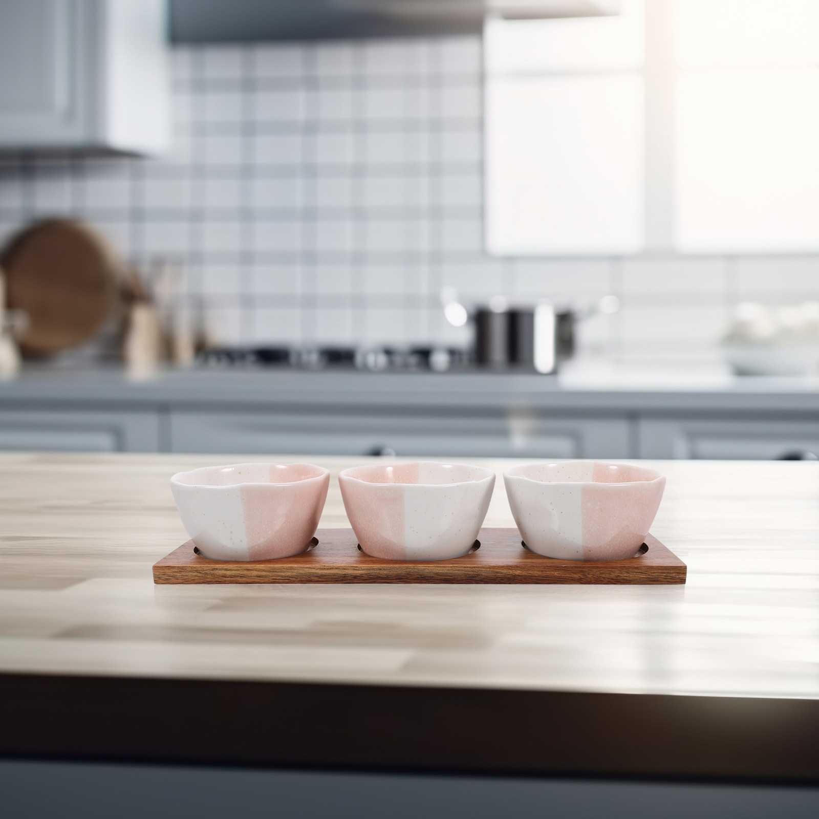 1Set Ceramic Snack Bowls Wood  - Dried Fruit 评论和价格