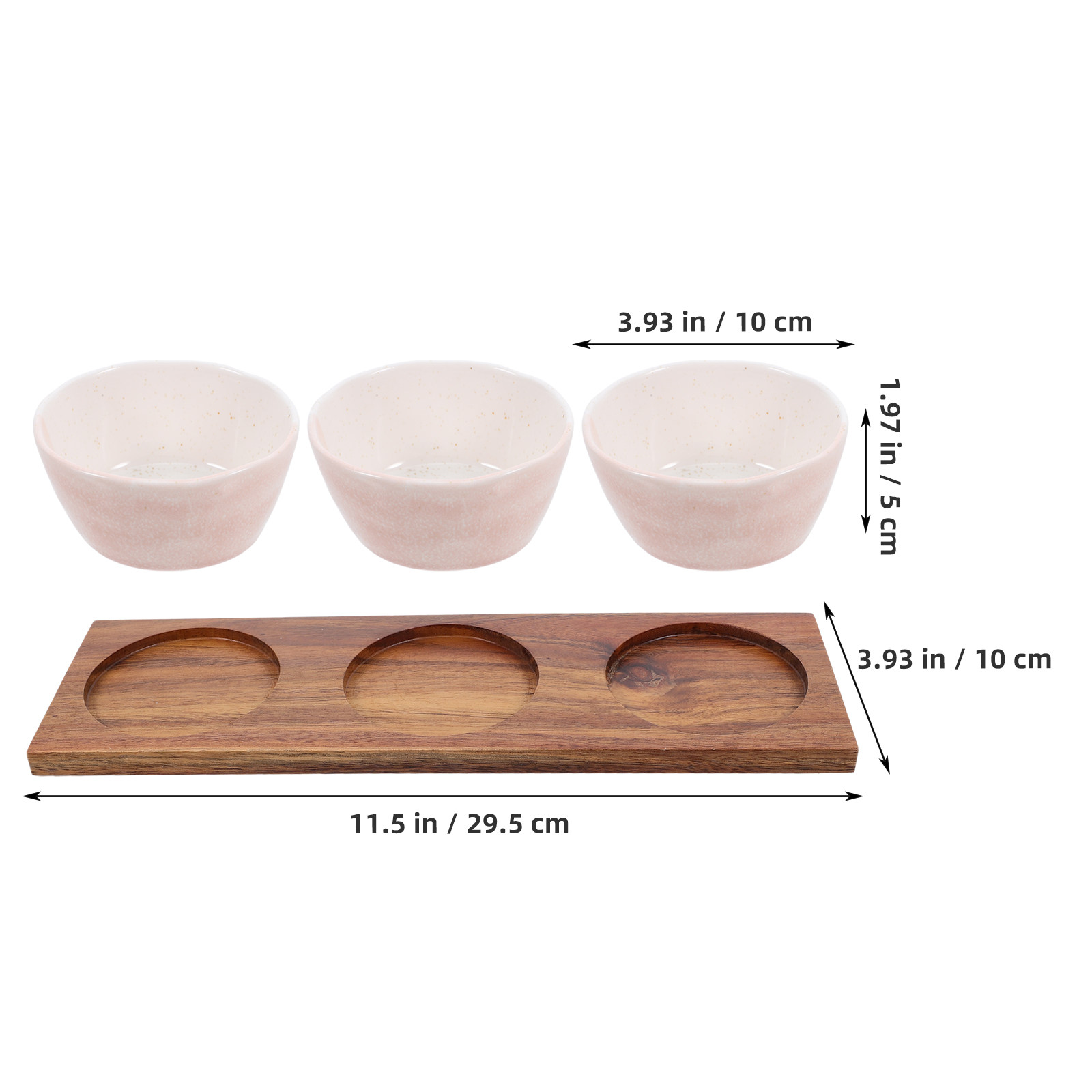 1Set Ceramic Snack Bowls Wood  - Dried Fruit 评论和价格