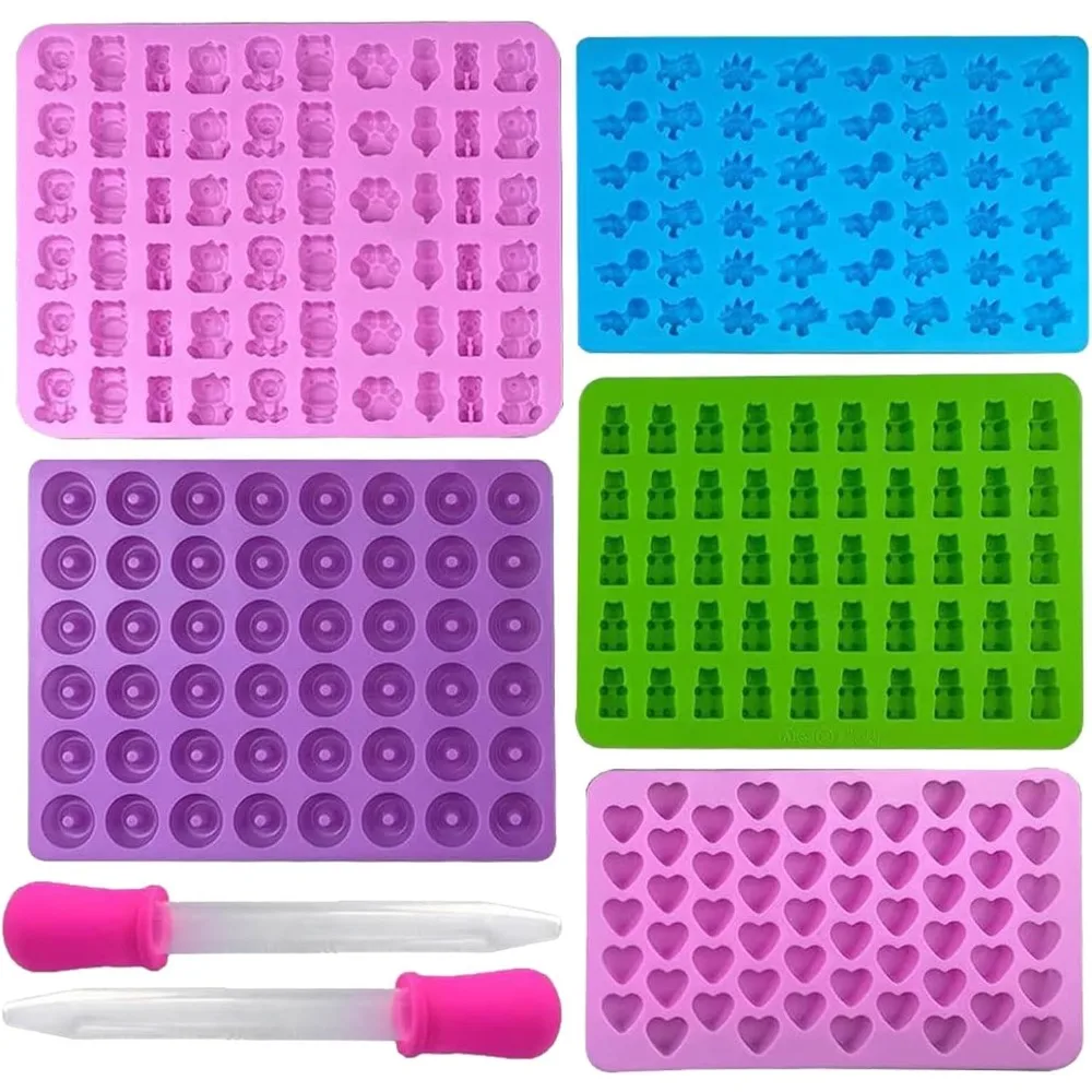 5Pcs Candy Silicone Moulds wit - Gummy Candy 评论和价格